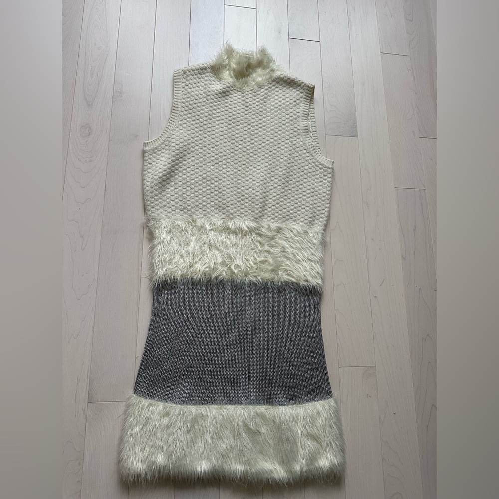 Diane Von Furstenberg Cream Textured Knit